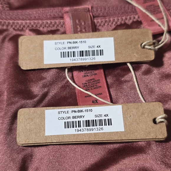 2pcs SKIMS Stretch Satin Bikini Berry 4X NWT - Picture 3 of 14